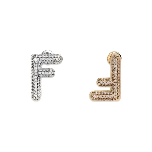 FENDI Серьги Золотой/серебристый Унисекс