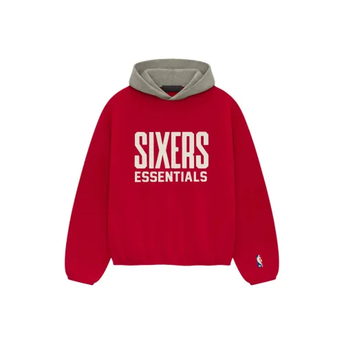 Fear Of God Essentials NBA SS25 Sixers Толстовка Мужская Красная Красная