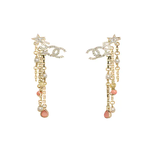 CHANEL Металлические Серьги Золотые Женские