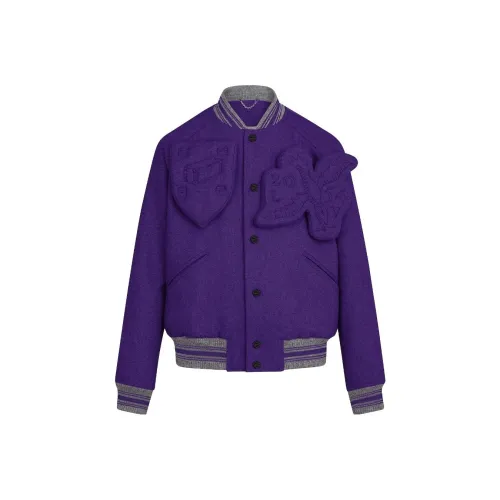 LOUIS VUITTON Бейсбольная куртка Куртки Пальто Мужской Фиолетовый