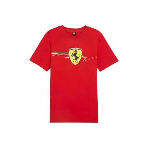 PUMA Race Big Shield SS24 Стандартная T-рубашка Мужская Красная