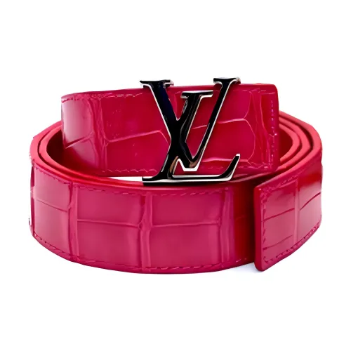 LOUIS VUITTON Логотип с пряжкой плавная пряжка кожаные ремни мужской розовый 3 см