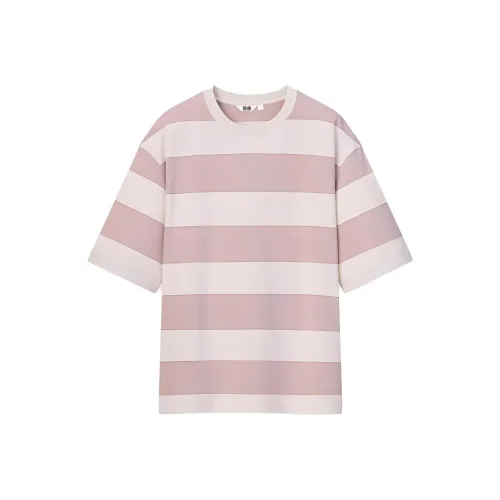 Uniqlo U Collection Персиково-розовый Мужской T-рубашки