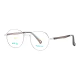 Серебряный | Прозрачно-серый-C02+0% УФ-защита Без диоптрий Линзы