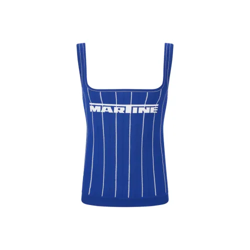 MARTINE ROSE Blue Men's Tank Tops