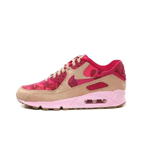 Nike Air Max 90 Амортизация Износостойкий Низкий Топ Повседневные Беговые Кроссовки Женские Розовые Фиолетовые