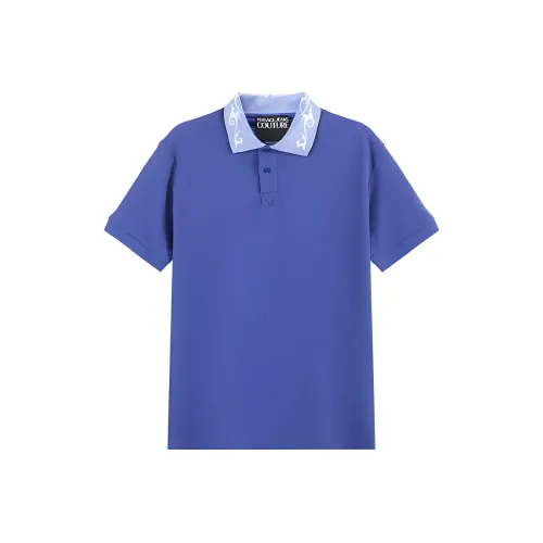 VERSACE JEANS COUTURE SS24 Поло Мужское Синее