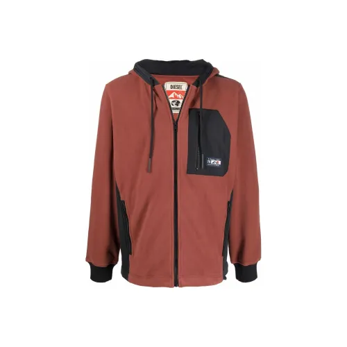 DIESEL Кирпично-красный Мужские Куртки
