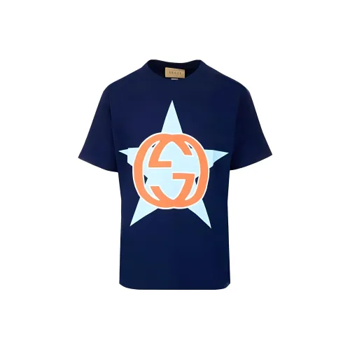 GUCCI Синий Мужской T-Рубашки