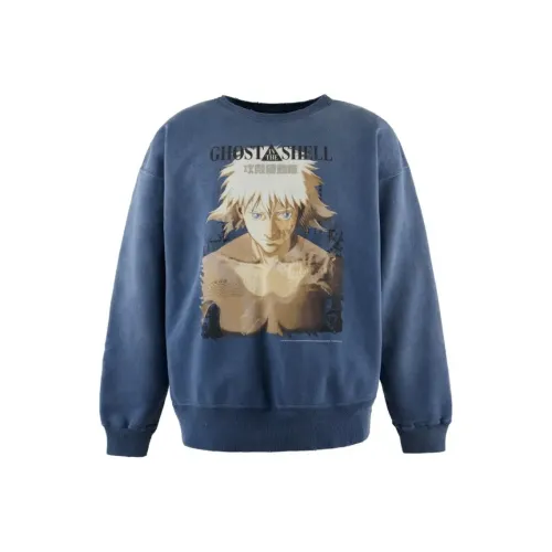 SAINT Mxxxxx x GONGKEJIDONGDUI Коллаборация Attack on Titan Collaboration SS25 Свитшот Мужской Морской синий