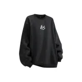 Черный круглый вырез, флисовая подкладка, стиль Dirty Positioning