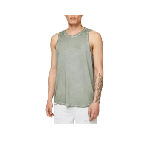 lululemon Топ Tank Мужской Серый Зеленый Многоцветный
