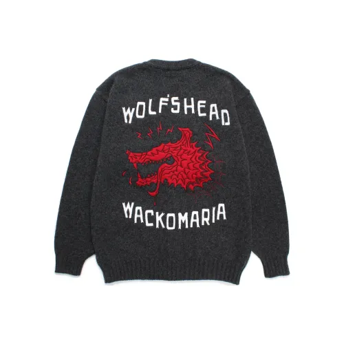 WACKO MARIA x WOLF'S HEAD FW24 Трикотаж Унисекс Угольный Серый