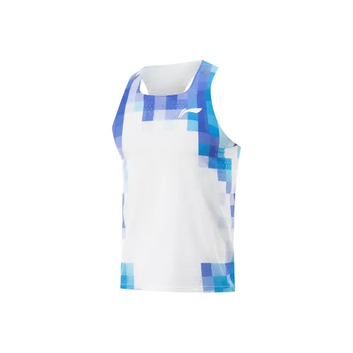 Подкладка Running Collection Бег Майка Мужская Стандартная Белая Флуоресцентная Звездная Фиолетовая Островная Синий Full С принтом