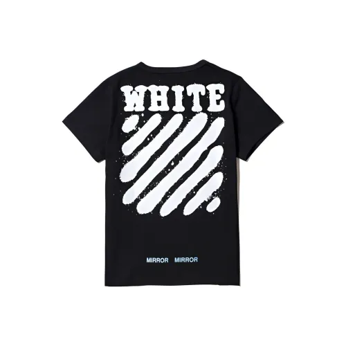 Off Белый Черный Мужские T-рубашки