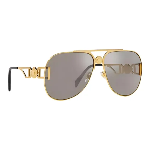 VERSACE Металл Aviator Солнцезащитные очки Унисекс Золото