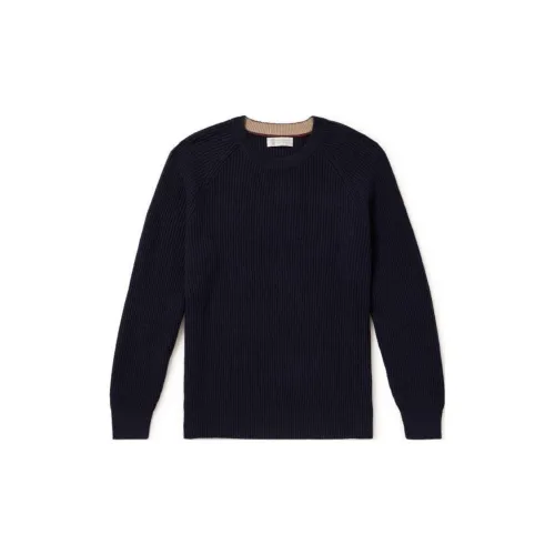 BRUNELLO CUCINELLI Морской Синий Мужской Трикотаж