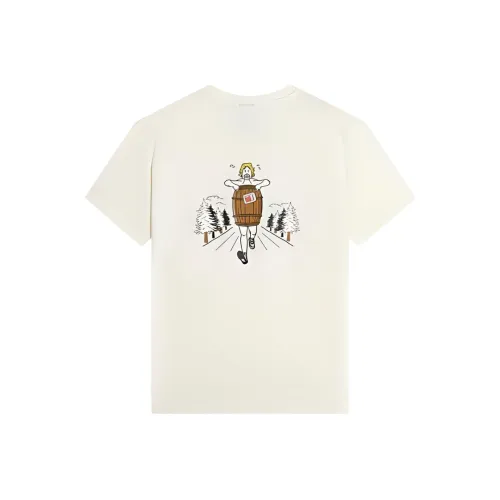 New Balance совместная футболка мужская бежевого цвета