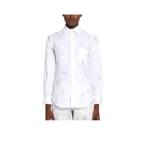 THOM BROWNE Белые Мужские Рубашки