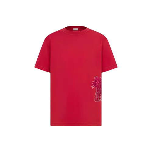 DIOR x Kenny Scharf Коллаборация SS22 Рубашка Мужская Красная