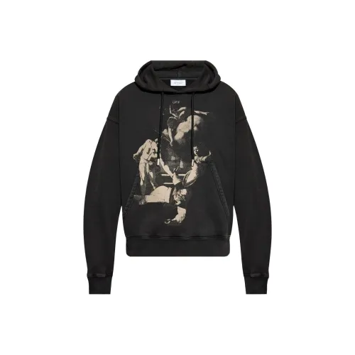 OFF Белый Толстовка Мужской Черный