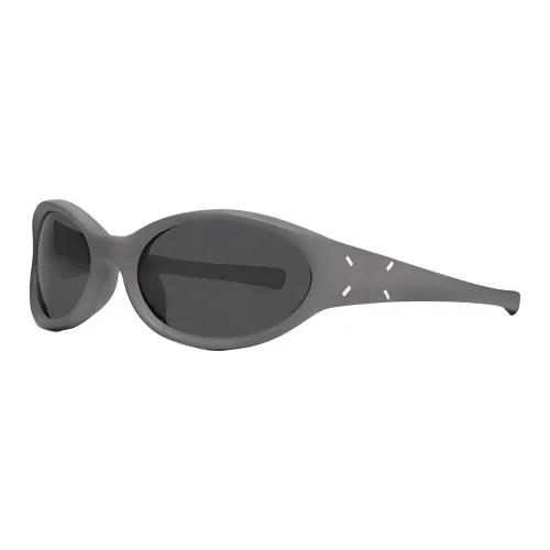 Maison Margiela Кожа Пластина OVAL SUNGLASSES Унисекс Серый