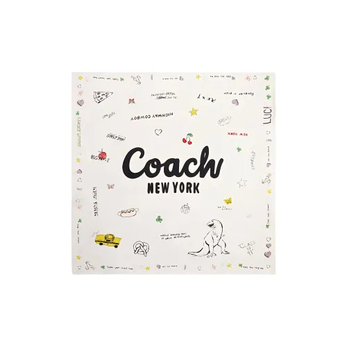 COACH Шелковые шарфы Женские Белый