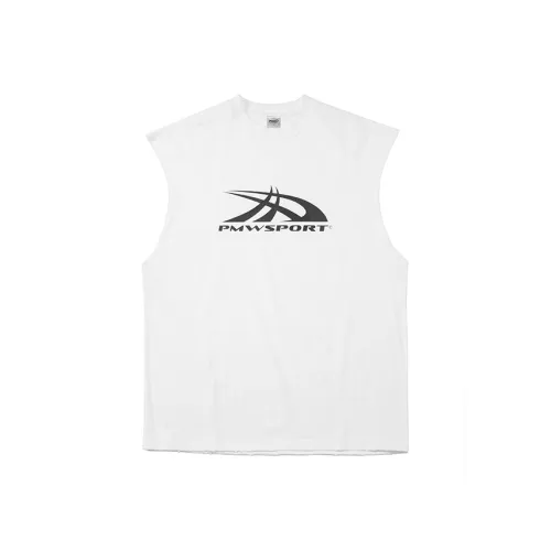 P.M.W Белый Мужской Топы без рукавов