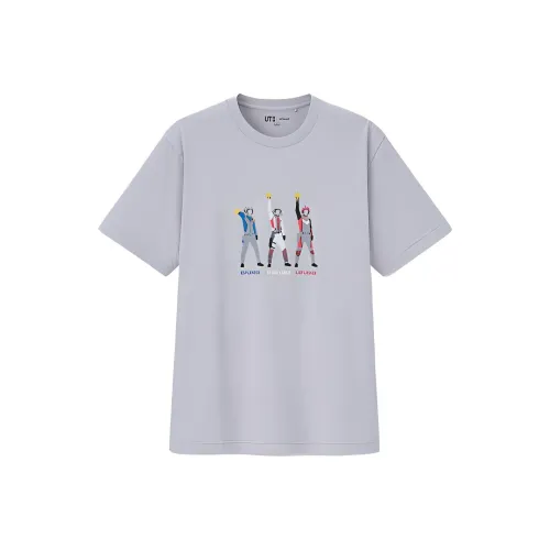 UNIQLO x AOTEYINGXIONGXILIE LIANMINGKUAN Т-рубашка Мужская Серого цвета