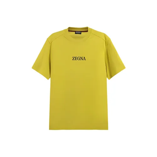 Ermenegildo Zegna Желтые Мужские T-рубашки