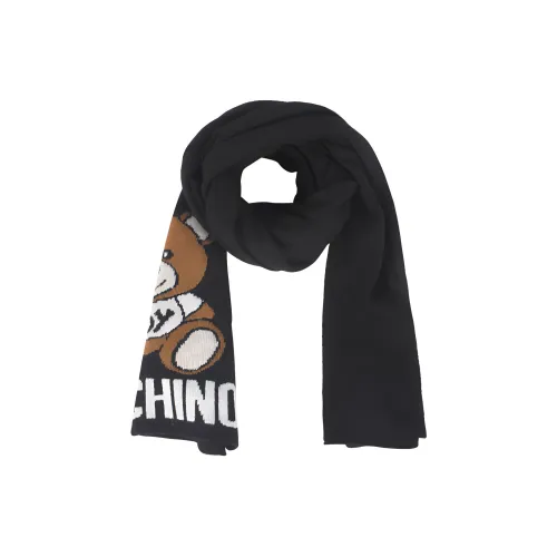 MOSCHINO Вязаные шарфы Черный Унисекс