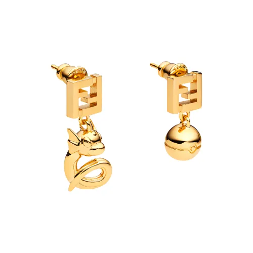 FENDI Brass Earrings Женские