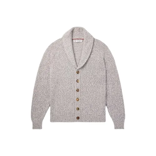BRUNELLO CUCINELLI Серый Мужской Трикотаж