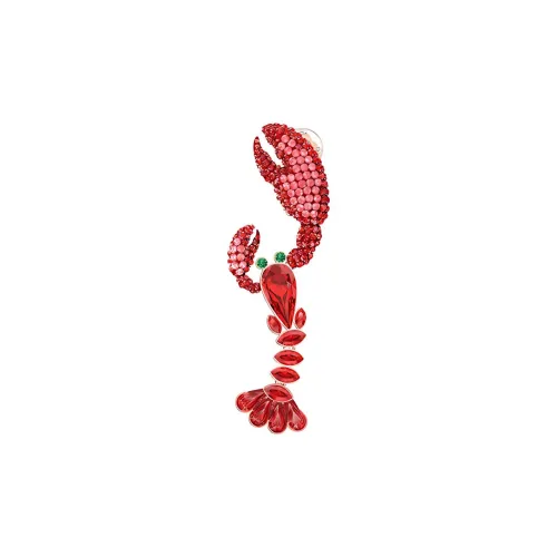 Swarovski Океанический Clip ON Серьги Красный Женские