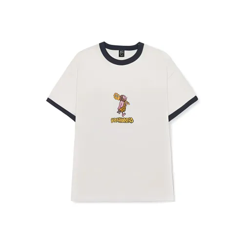 Brain Dead BARBARIAN Короткий рукав Ringer T-рубашка T-рубашка Унисекс Белый