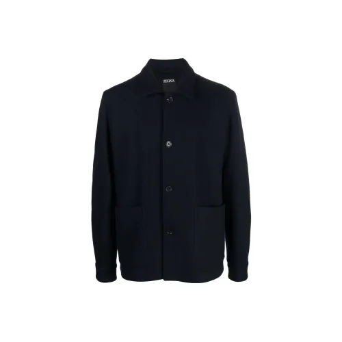 Zzegna FW22 Куртки и Пальто Мужской Синий