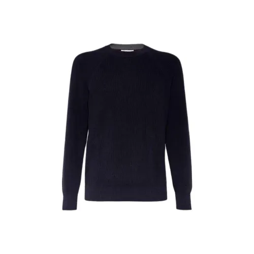 BRUNELLO CUCINELLI Морской Синий Мужской Трикотаж