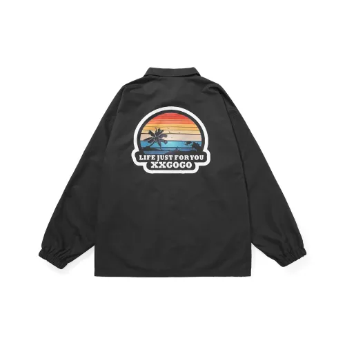 XXGOGO Loose Fit Jacket Unisex Black XXGOGO Свободный крой куртка унисекс черный