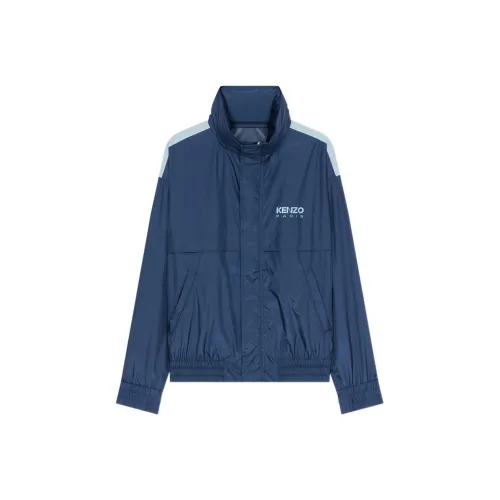 KENZO Letter Logo Синий Мужской Куртки