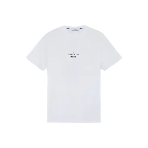 STONE ISLAND Белая Мужская T-Рубашка