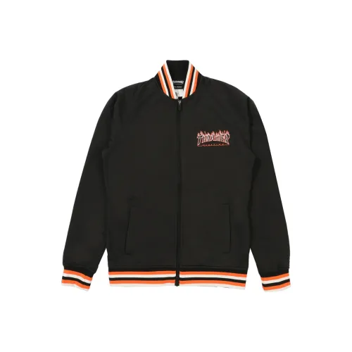 Thrasher Свободный крой Куртка Японская версия Унисекс Черный