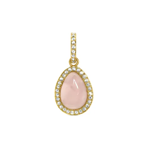 Oscar De La Renta Brass Earrings Женские Розовый кварц Розовый