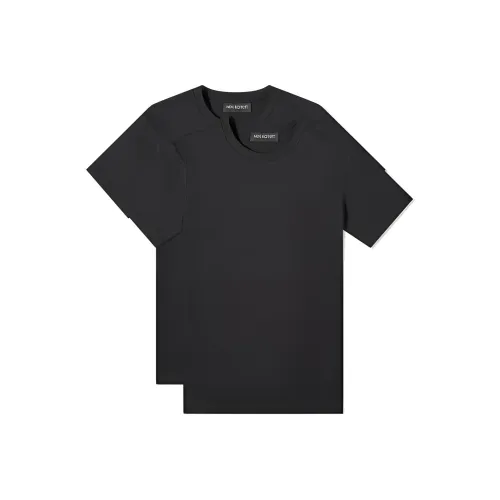 Neil Barrett совместный бренд 1 комплект из 2 шт черные мужские T-рубашки