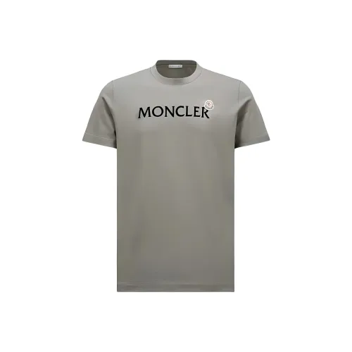 MONCLER Оливково-серый Мужской T-рубашки