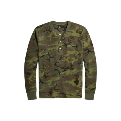 Double RL FW24 Трикотаж Мужской Оливково-зеленый