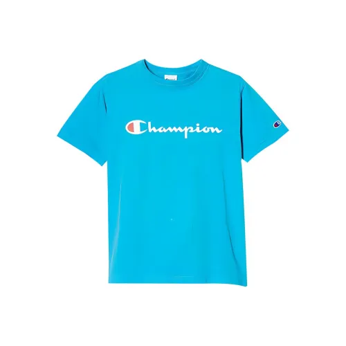 Champion T-Shirt Японская версия Унисекс Аква Синий
