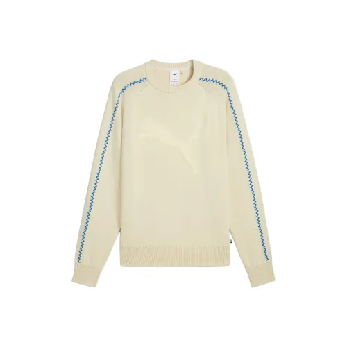 PUMA The NEVERWORNT7 IV CREW SWEATSHIRT Мужской Трикотаж Экрю