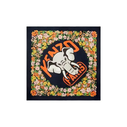KENZO Вязаные шарфы Полночный синий Унисекс