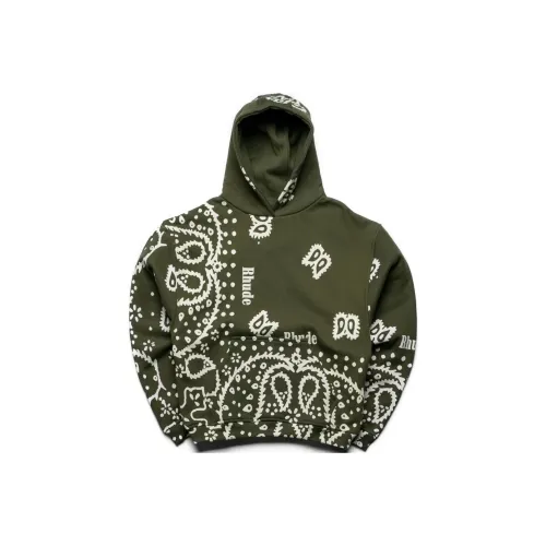 RHUDE Мужские Свитшоты Оливкового цвета