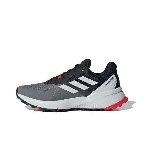 adidas Terrex Soulstride Trail Slip Resistant Abrasion Resistant Низкий Топ Беговые кроссовки Мужские Серый